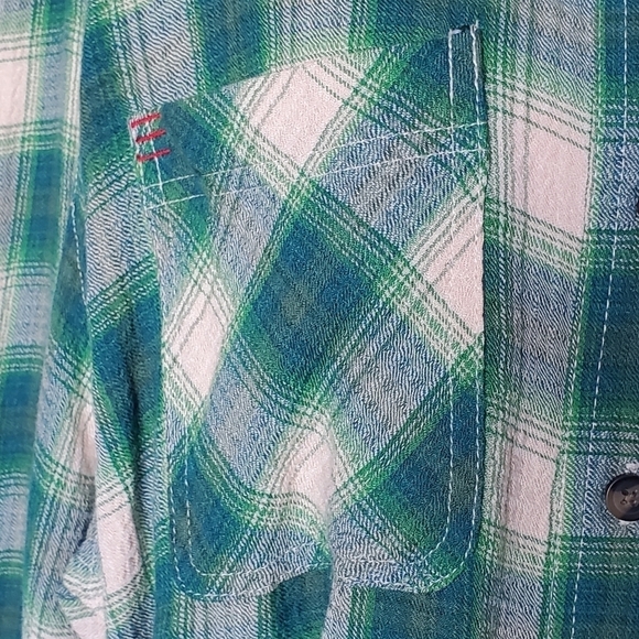 UO Plaid Slouchy BDG Gauzy Keanu Button-Down Shirt - Picture 4 of 11